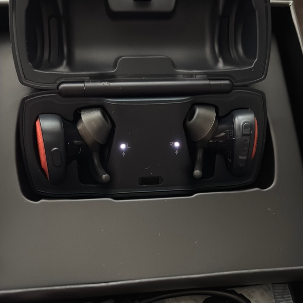 Boss Black and Red Car Headphones with Premium Audio